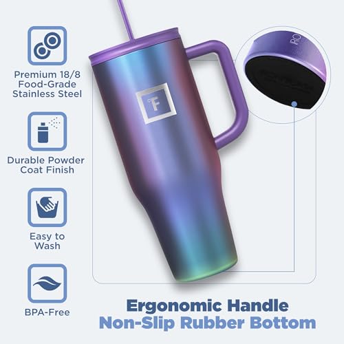 16 Oz Insulated Travel Tumbler with Straw N8958