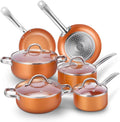 Nonstick Copper 5 Piece Aluminum Cookware Set C7898
