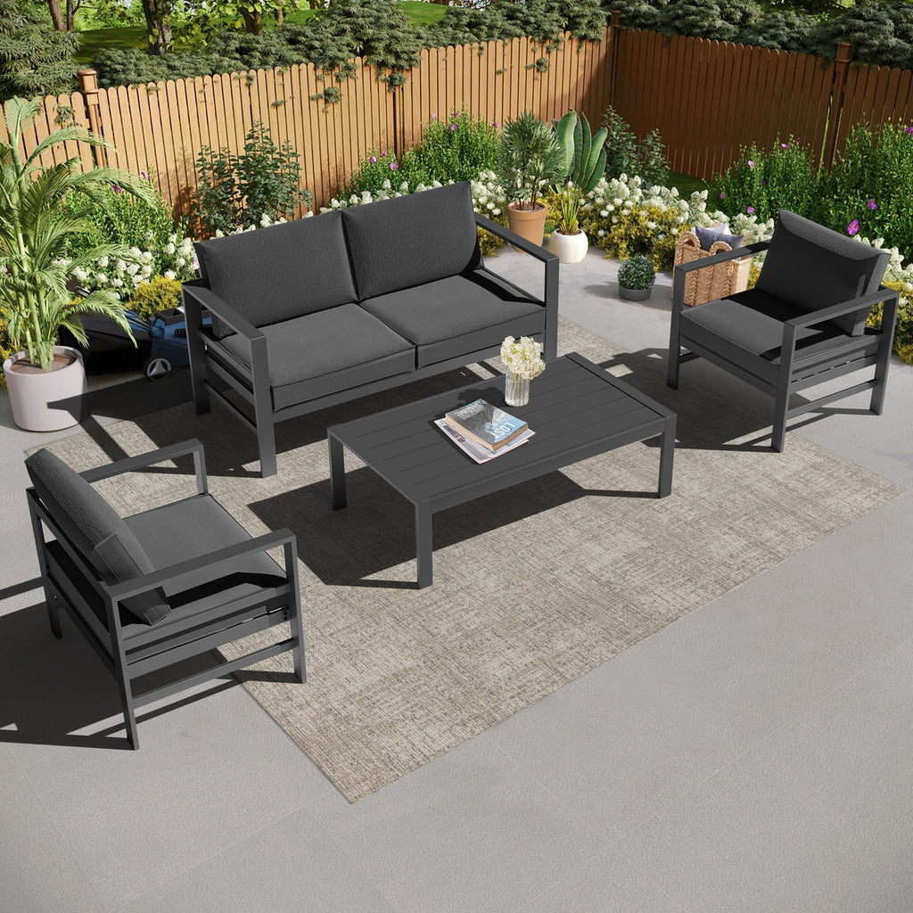 Cast Aluminum 4 Pieces Patio Furniture Set M1301