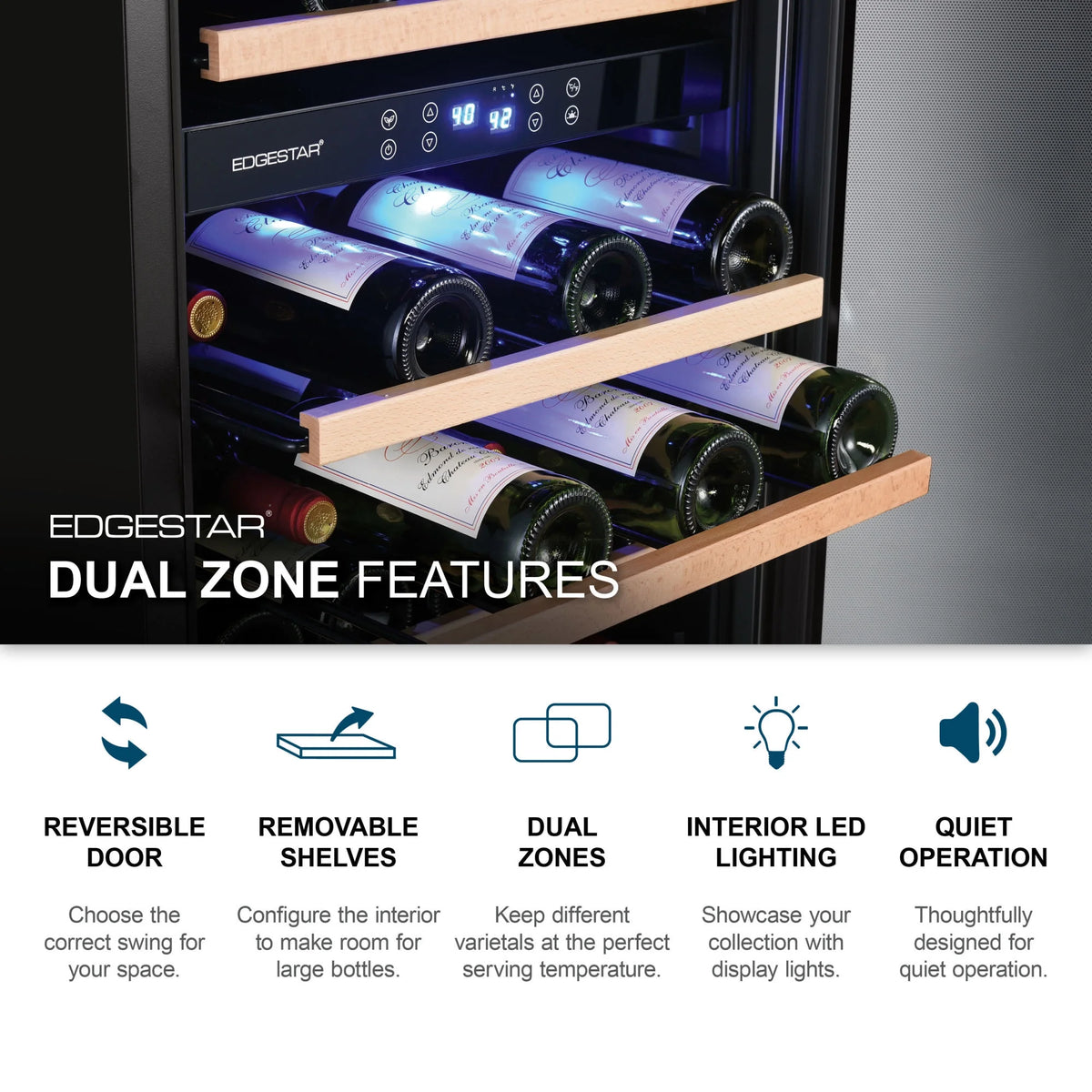38 Bottle Capacity Free Standing Wine Cooler - Stainless Steel B93487