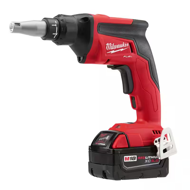 18-Volt Lithium-Ion Brushless Cordless Drywall Screw Gun Kit with Hammer Drill Q69692