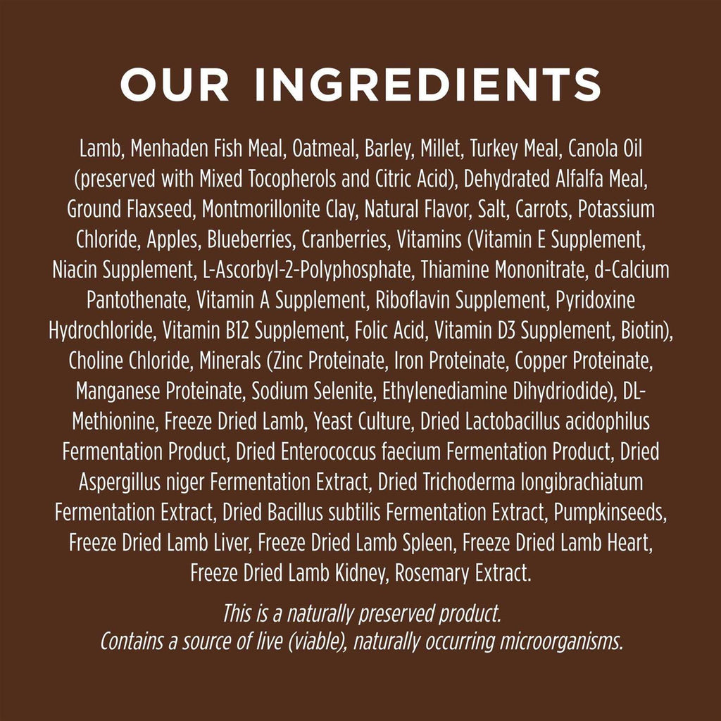 Be Natural Lamb & Oatmeal Recipe Dry Dog Food A134