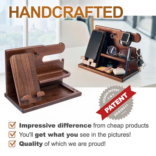 Wood Phone Docking Station Organizer F778678