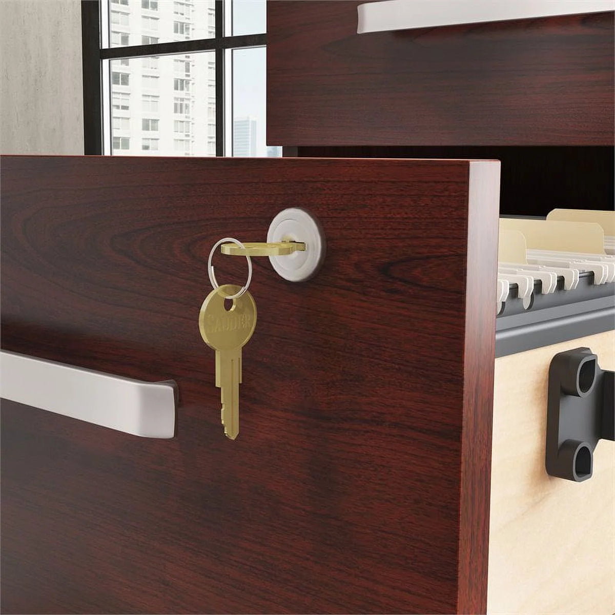 Engineered Wood 3-Drawer Mobile Filing Cabinet O67592