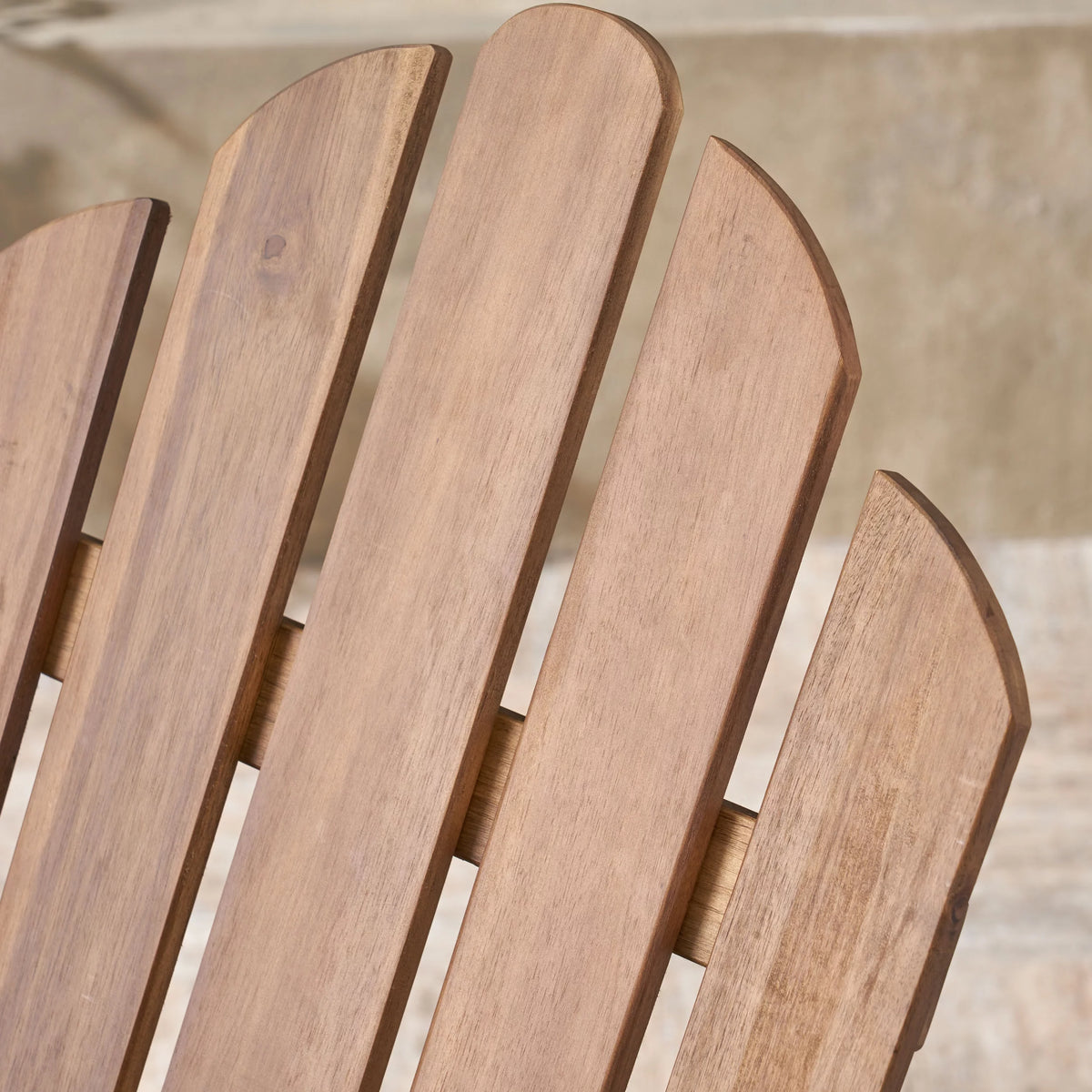 Dark Brown Acacia Wood Adirondack Rocking Chair V9232