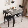 3 Piece Square Dining Table Set with 2 Upholstered Chairs M556