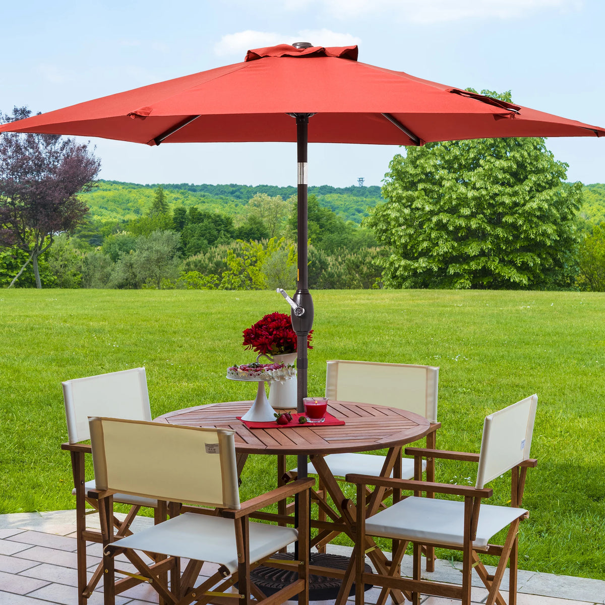 7.5 FT Outdoor Patio Market Umbrella with Tilt Button Q72400