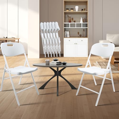 6 Pack White Folding Chair 700 lb Weight Capacity J687