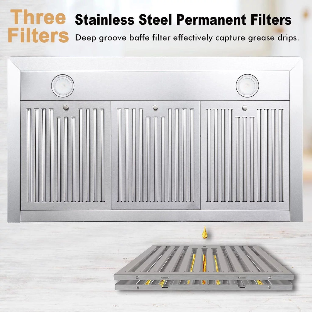 36 inch Stainless Steel Wall Mount Range Hood E24175