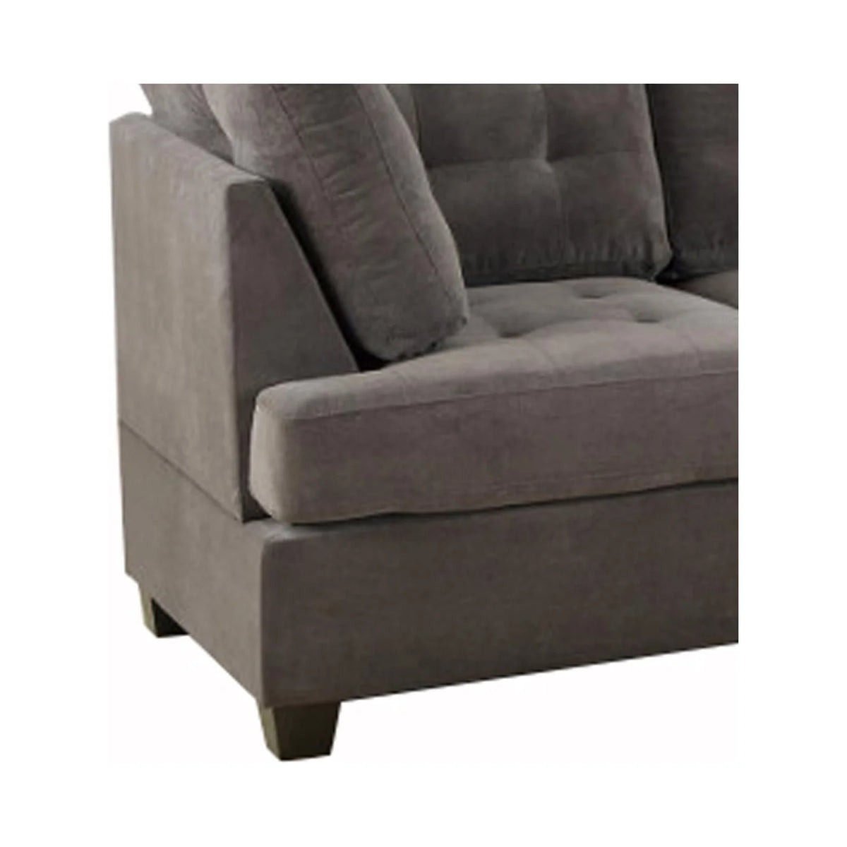 Charcoal Corduroy 2-Piece Sectional Sofa G9926