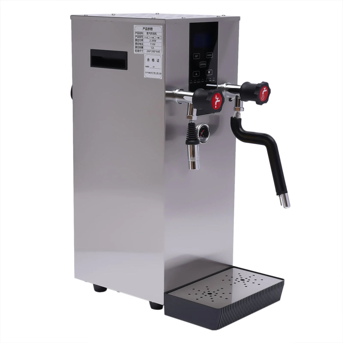 Commercial Steam Water Boiling Machine Milk Frother 2300W 110V M755