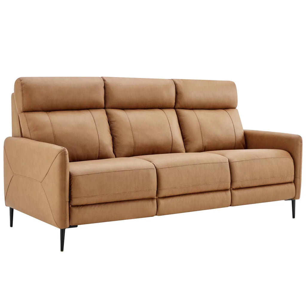 Tan Leather Sofa Y351076