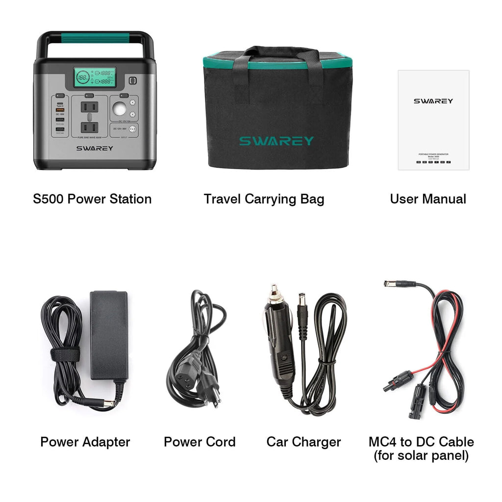 518Wh Solar Generator Power Station with 100W Solar Panel B87858