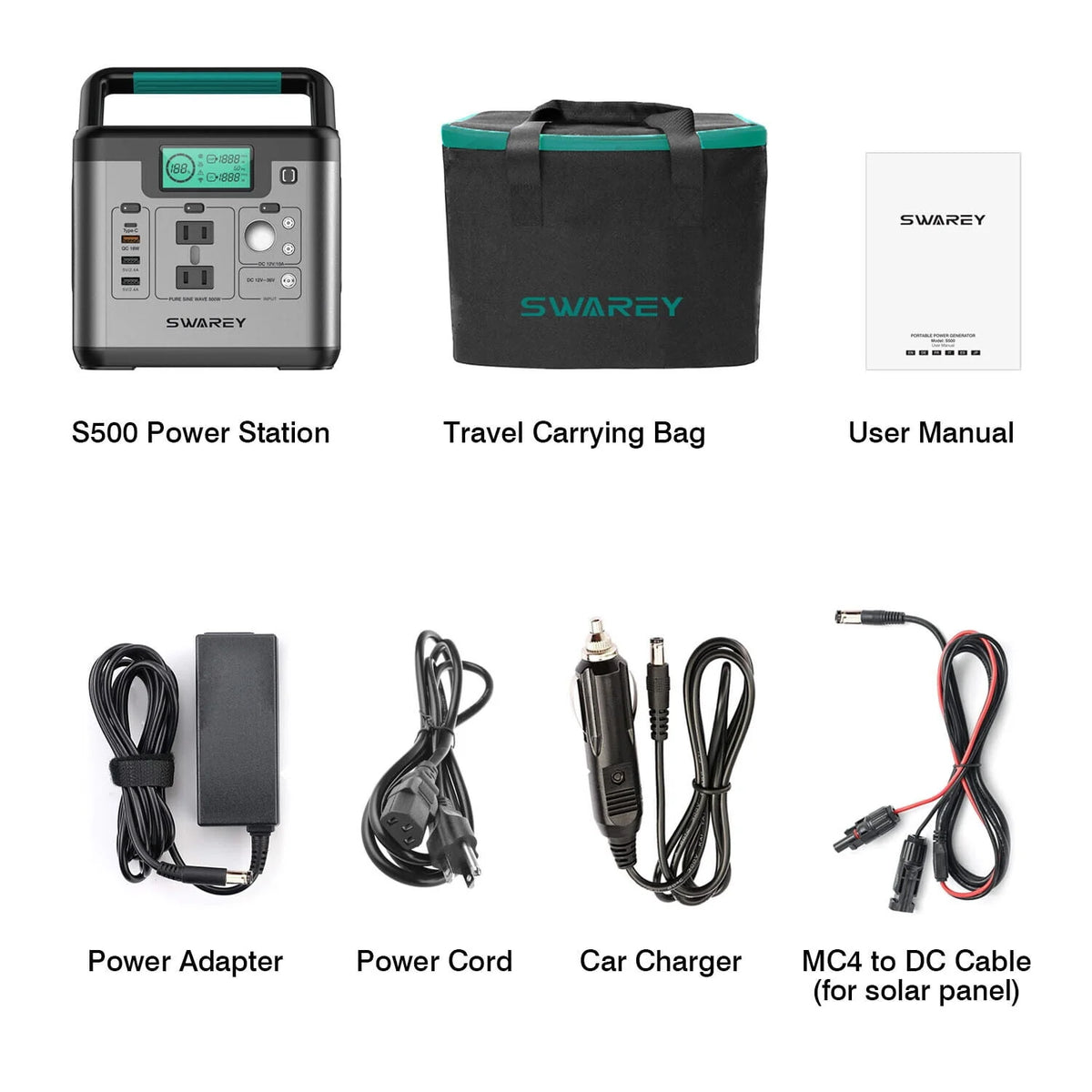 518Wh Solar Generator Power Station with 100W Solar Panel B87858