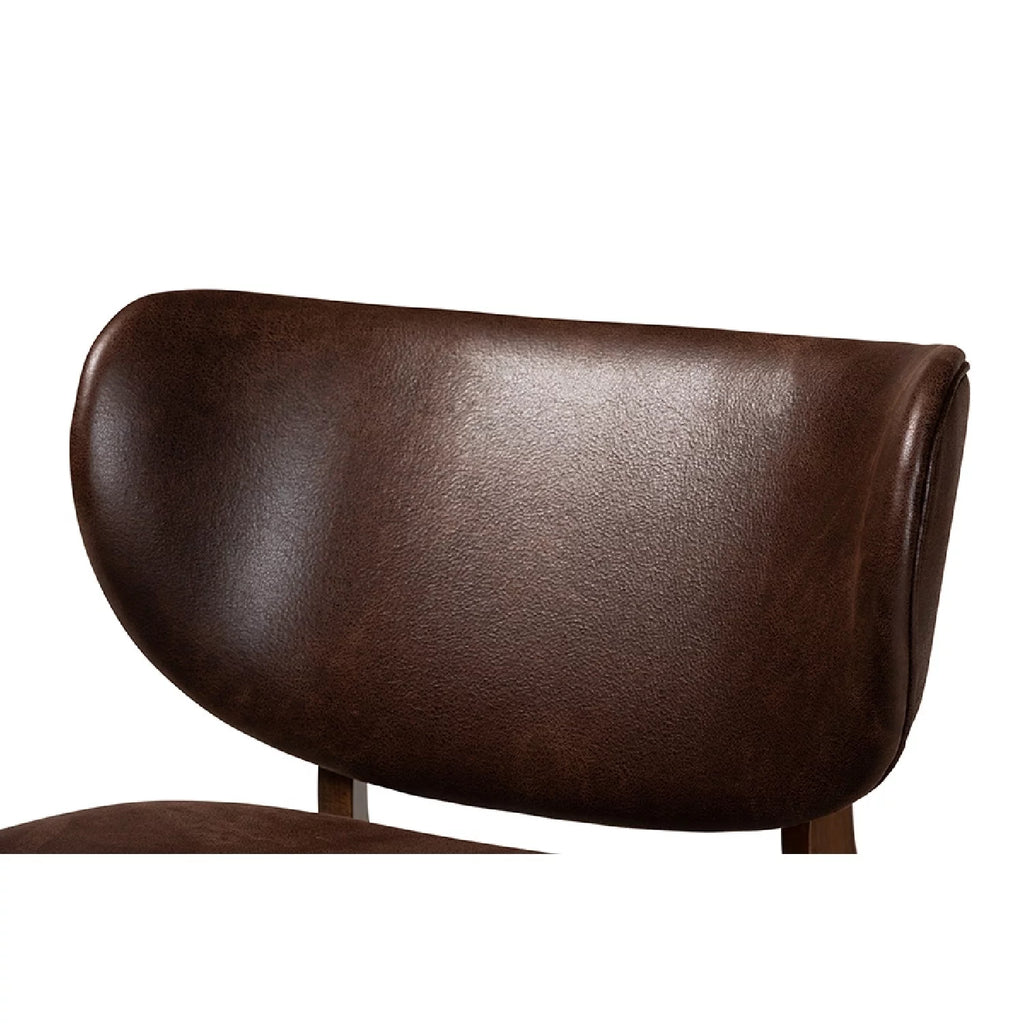 Dark Brown Faux Leather Accent Chair N28210