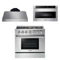 36 Propane Gas Range, Range Hood, Microwave X68078