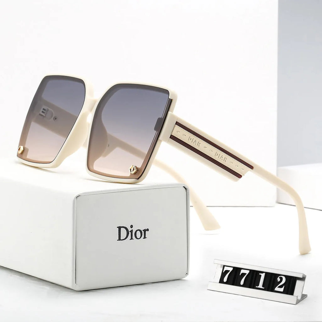 Fashion D Letter Double Color Polarized Sunglasses Y300895