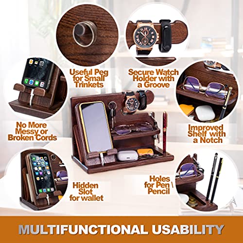 Wood Phone Docking Station Organizer F778678