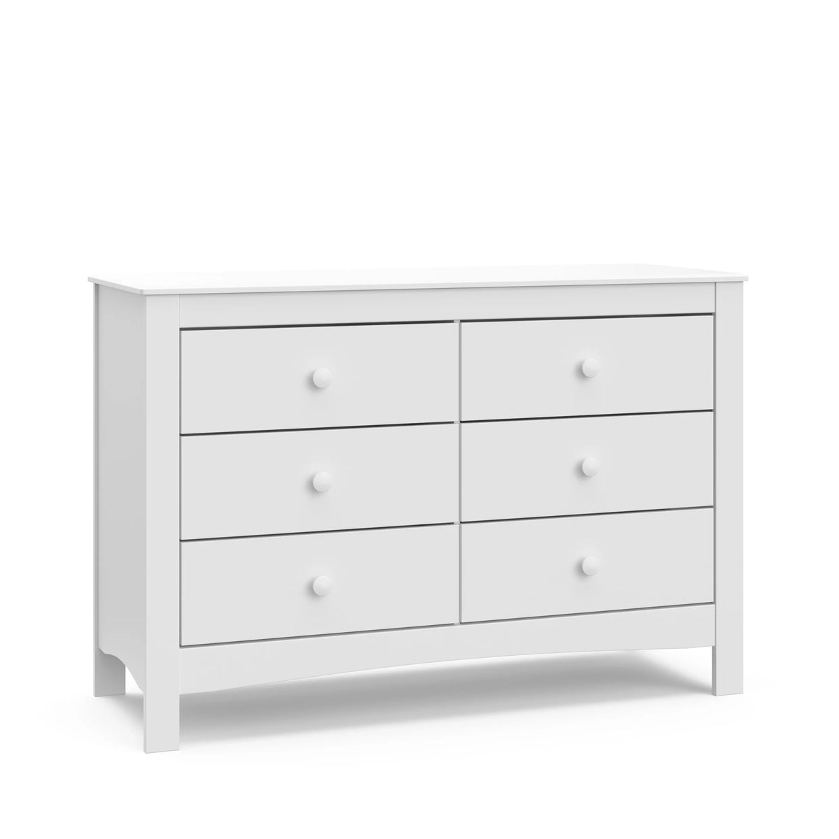 White 6 Drawer Double Dresser X52429