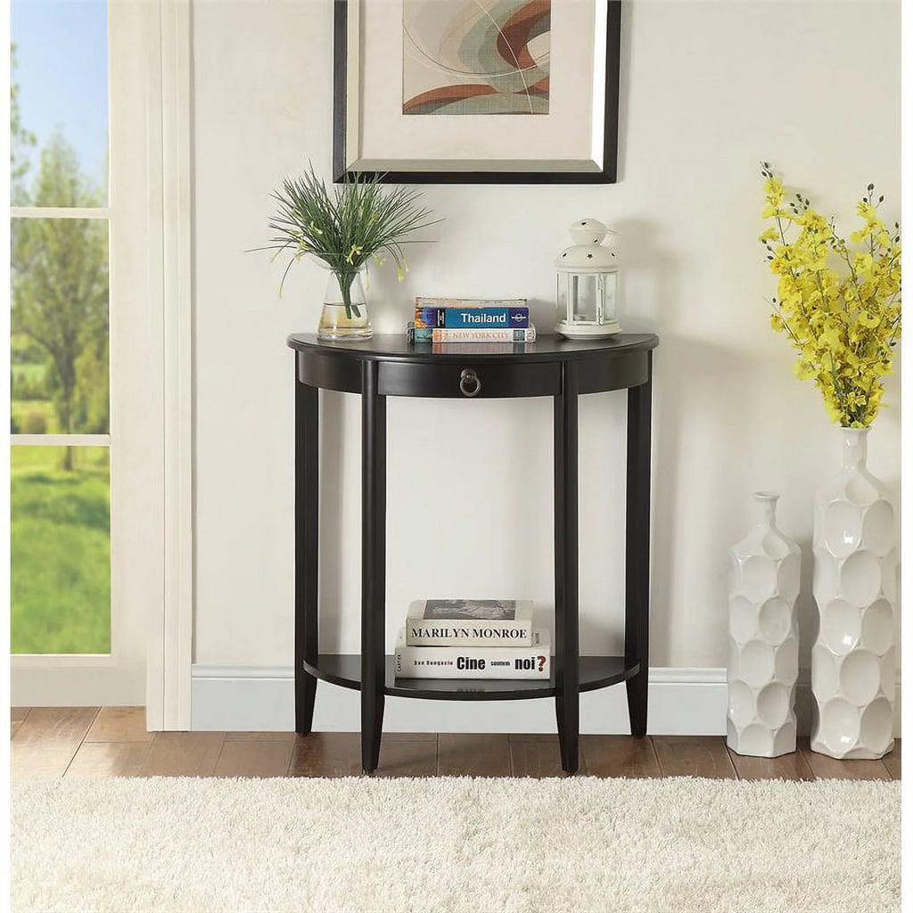 Black Wood Console Table E13463