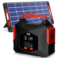 300W Portable Power Station with 100W Foldable Solar Panel, Black X620268