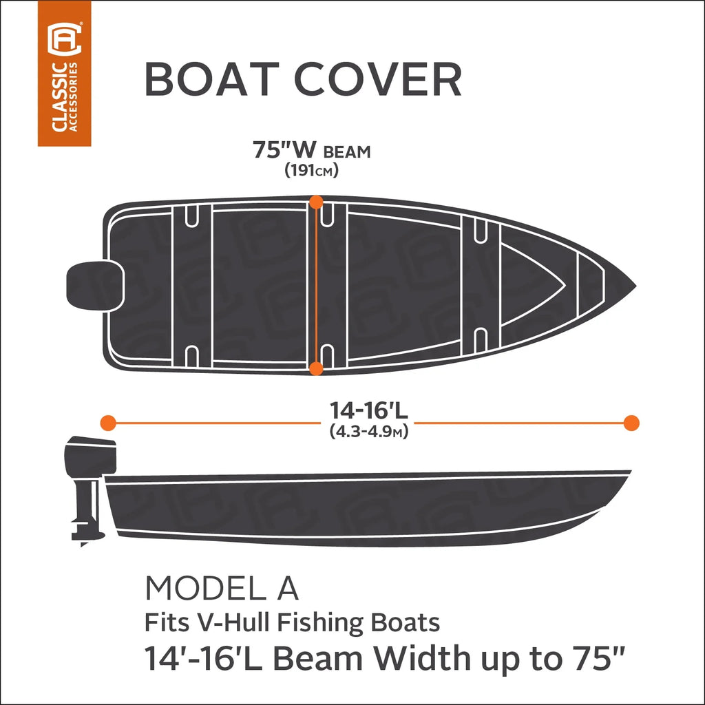 Heavy-Duty Boat Cover 12 Ft. - 14 Ft. Long x 68 In. Wide G494