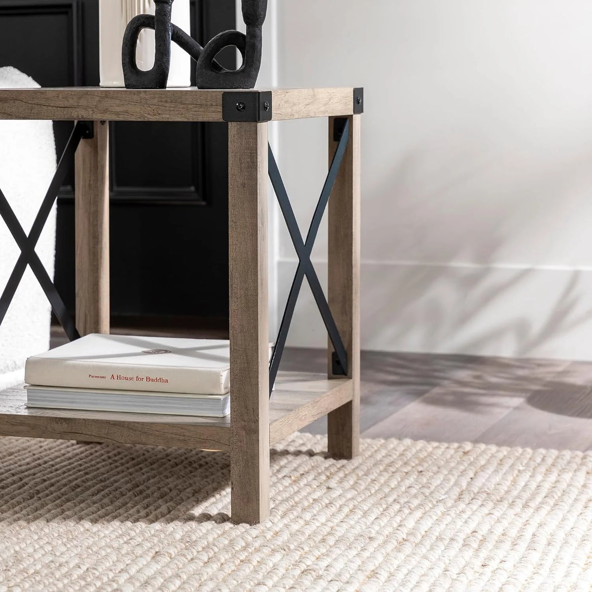18 Inch Grey Wash Side Table I447