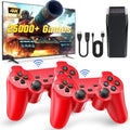 Wireless Retro Game Console with 25000+ Built-in Games, 4K HDMI Output, 2.4GHz Wireless Controller (Red) V513555