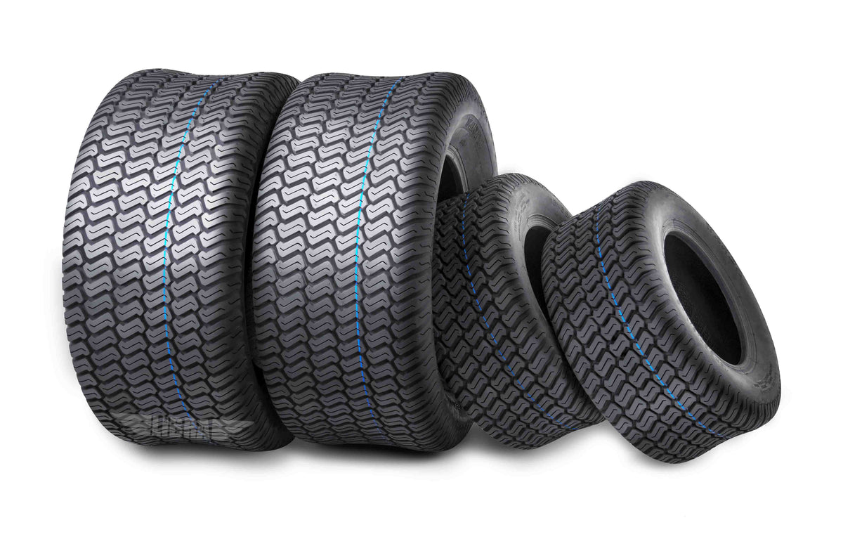 Set of 4 Lawn Mower Turf Tires 15x6-6 Front & 18x9.5-8 Rear M937427
