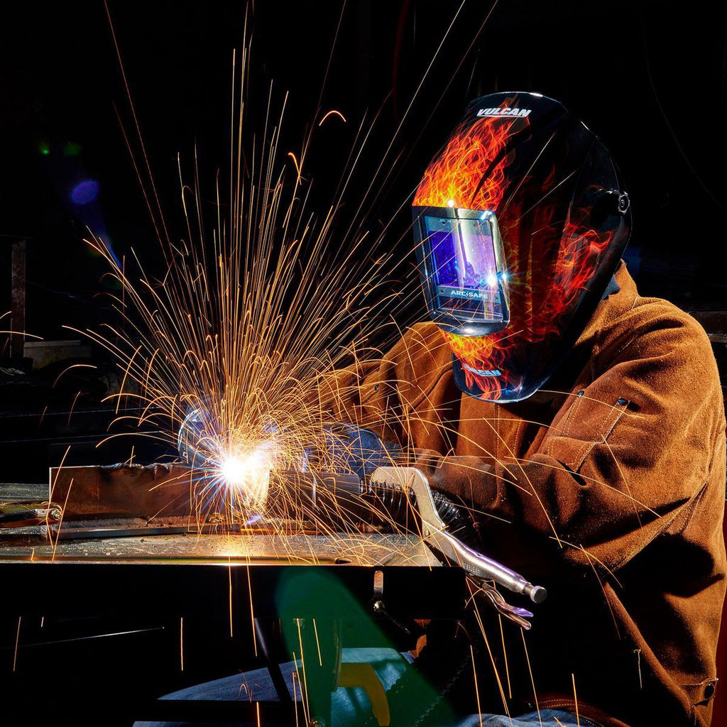 Auto-Darkening Welding Helmet with Flame Design R56801