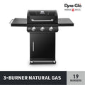 3 Burner Natural Gas Outdoor Grill Black C766706