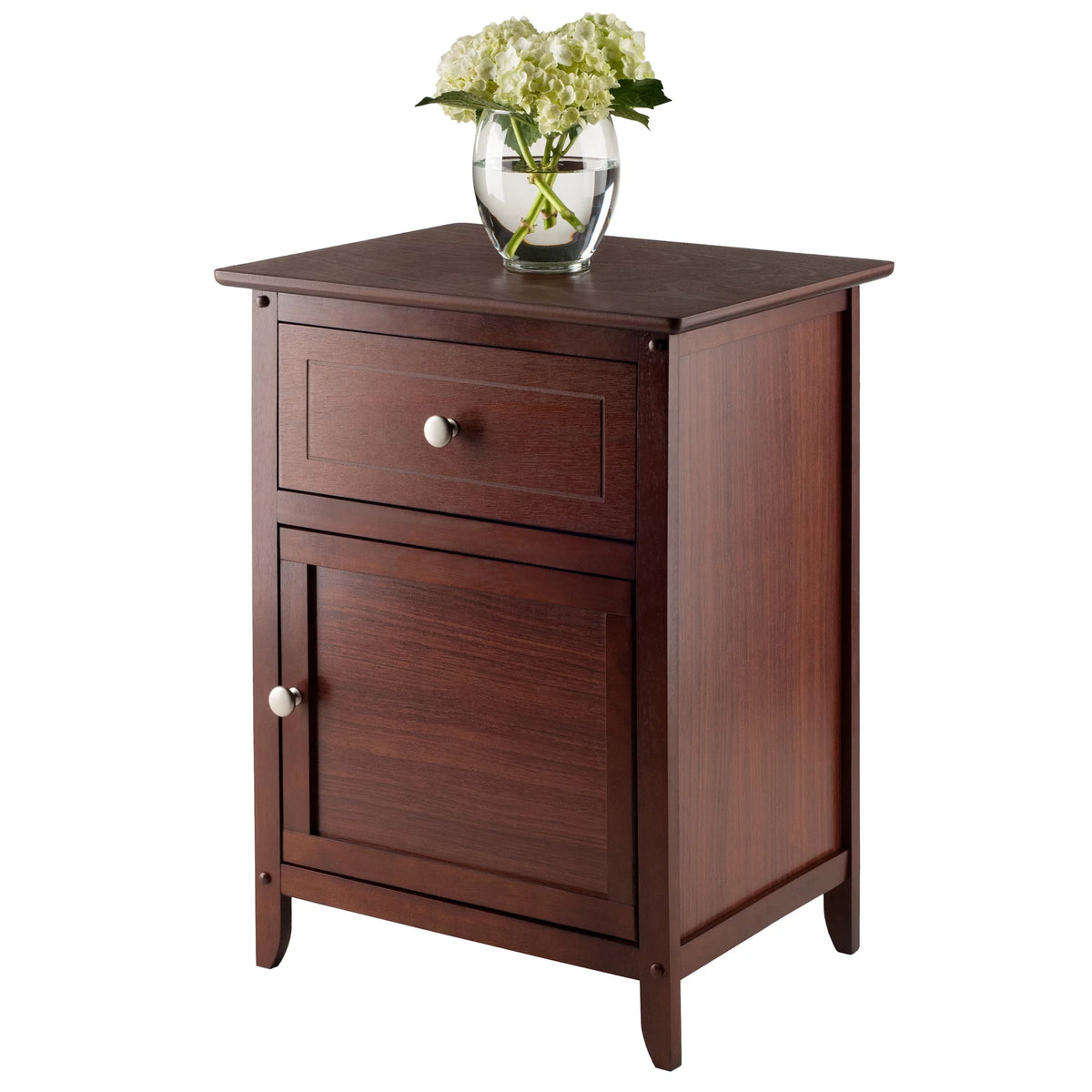 Walnut Finish Accent Table Nightstand H61408