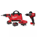 18-Volt Lithium-Ion Brushless Cordless Drywall Screw Gun Kit with Hammer Drill Q69692