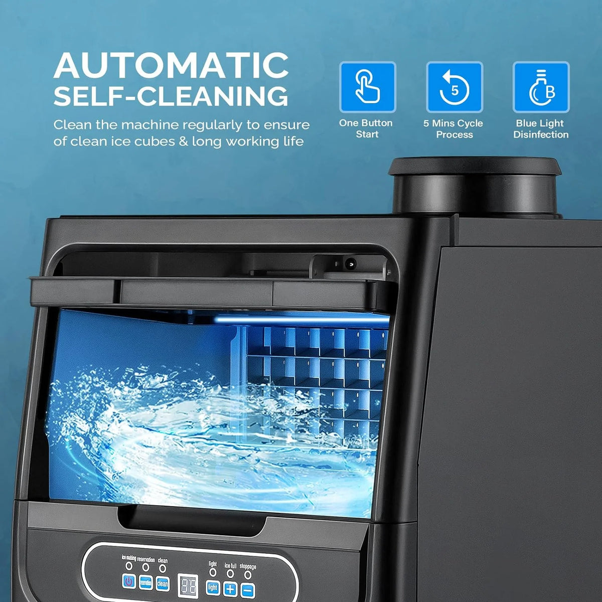 Commercial Ice Maker with 11lbs Storage Capacity B312