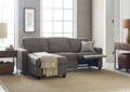 Gray Reclining Sectional with Left Storage Chaise O7023