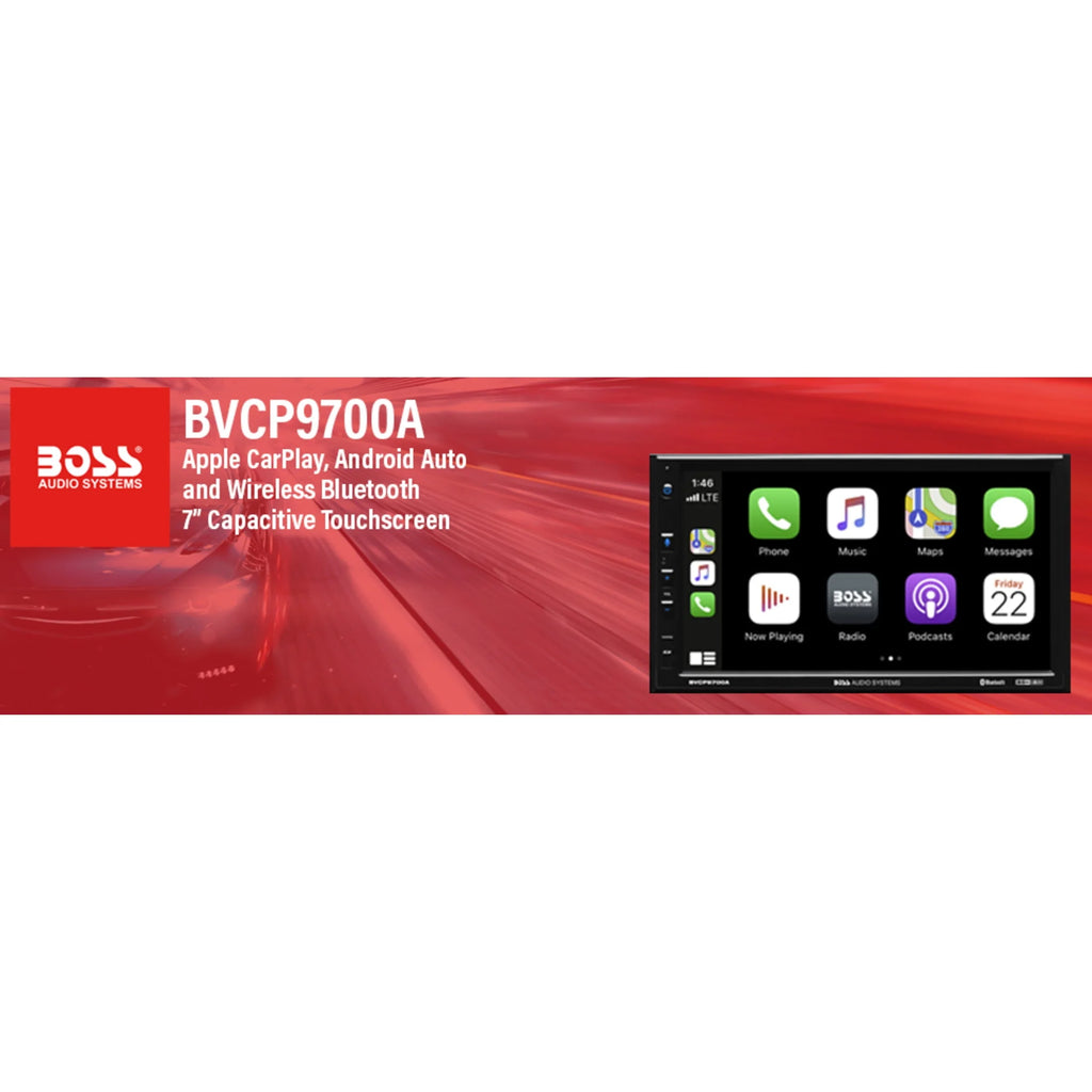 Double Din 7 Inch Touchscreen Car Stereo with Apple CarPlay Android Auto Bluetooth N77994