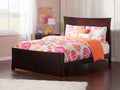 Full Wood Platform Bed Frame with Panel Headboard & Footboard Espresso F75305