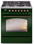 30 Dual Fuel Propane Gas Range Emerald Green Bronze Trim O758719