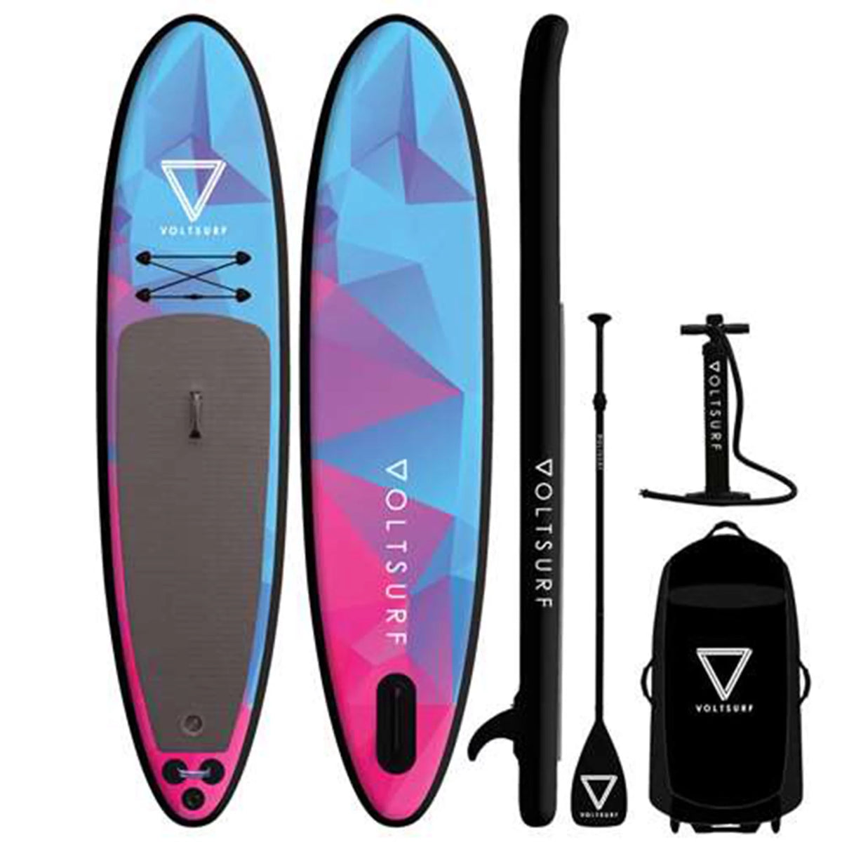 11 Foot Black Inflatable Stand Up Paddle Board Kit with Pump D341
