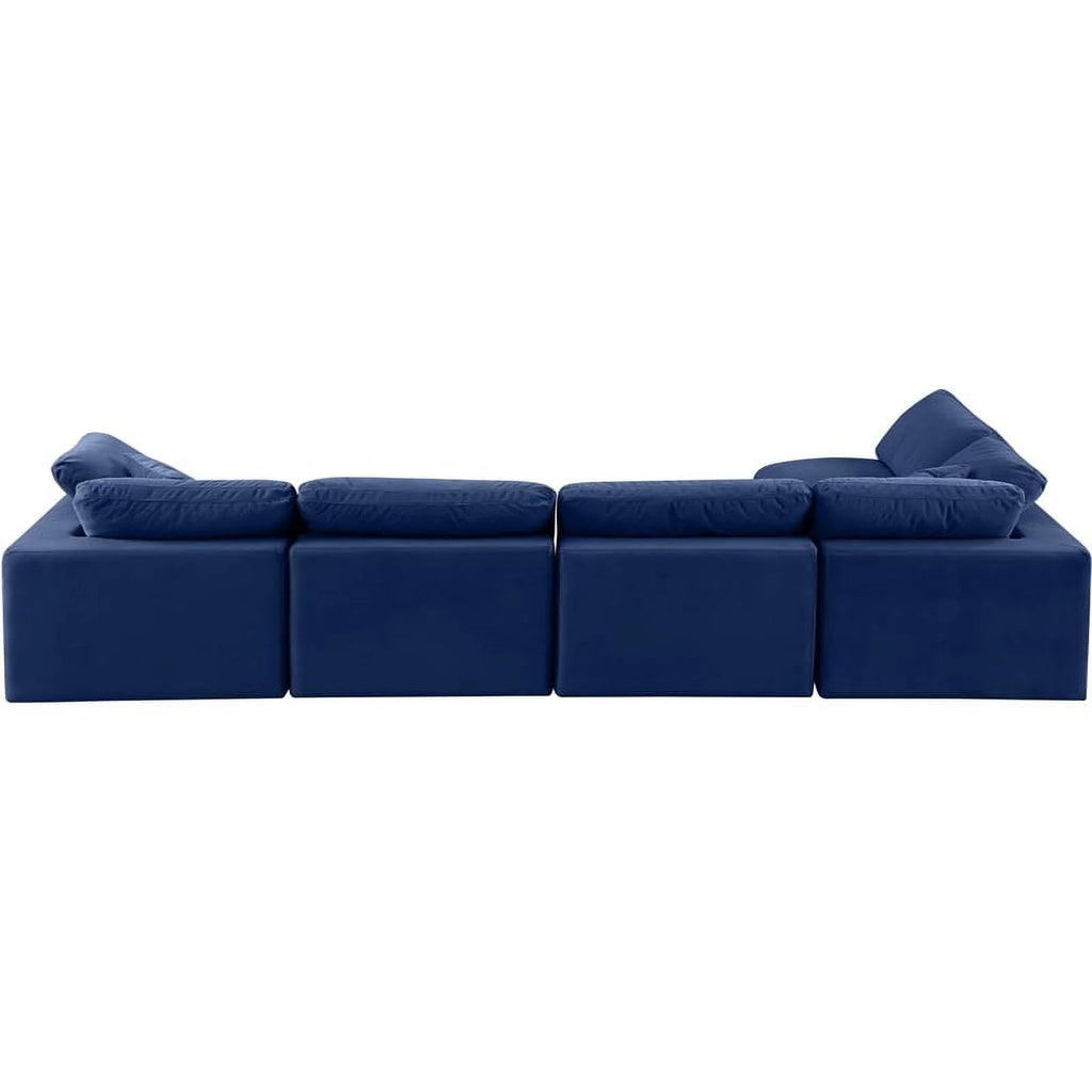 Navy Velvet Modular Sectional E68791