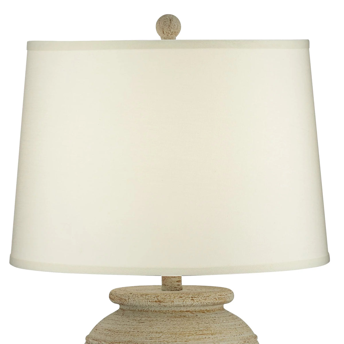 Table Lamp with USB Charging Port 28" Tall Linen Drum Shade W590768