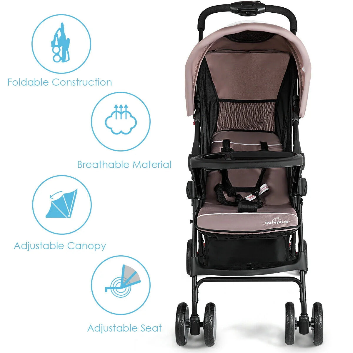 Foldable Lightweight Baby Stroller Pushchair M620