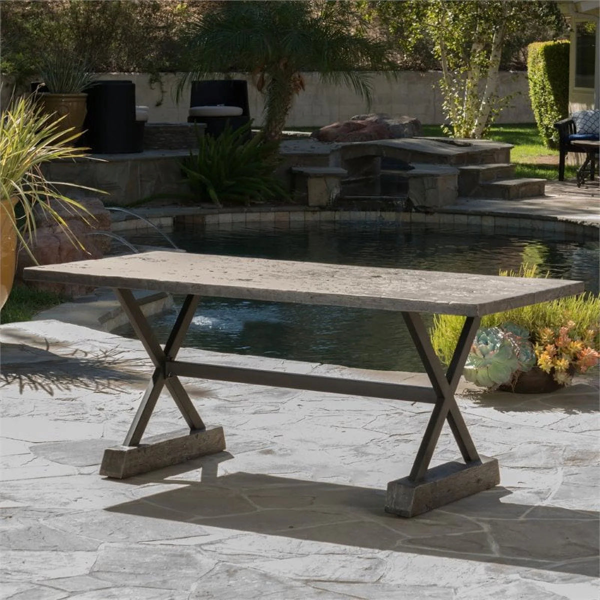 Lightweight Concrete Outdoor Dining Table M3477