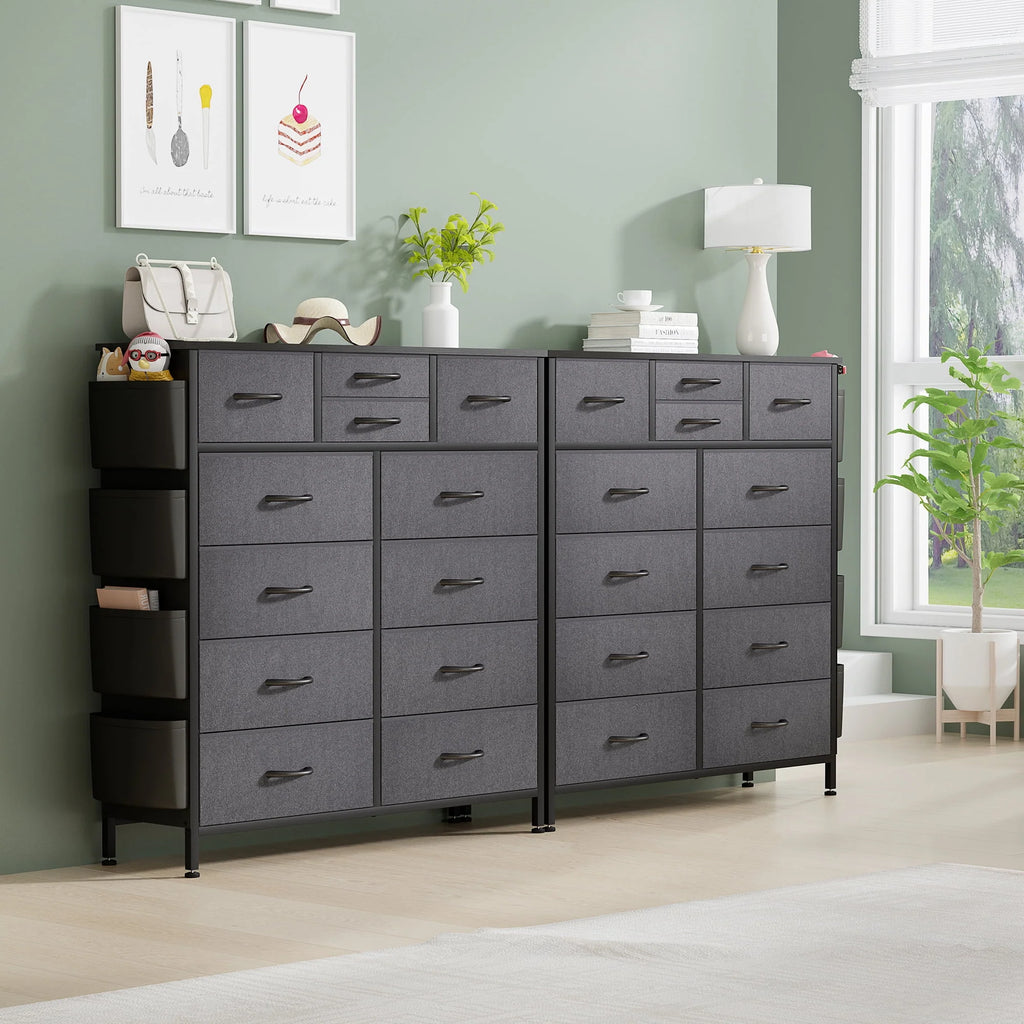 12 Drawer Fabric Dresser I30035