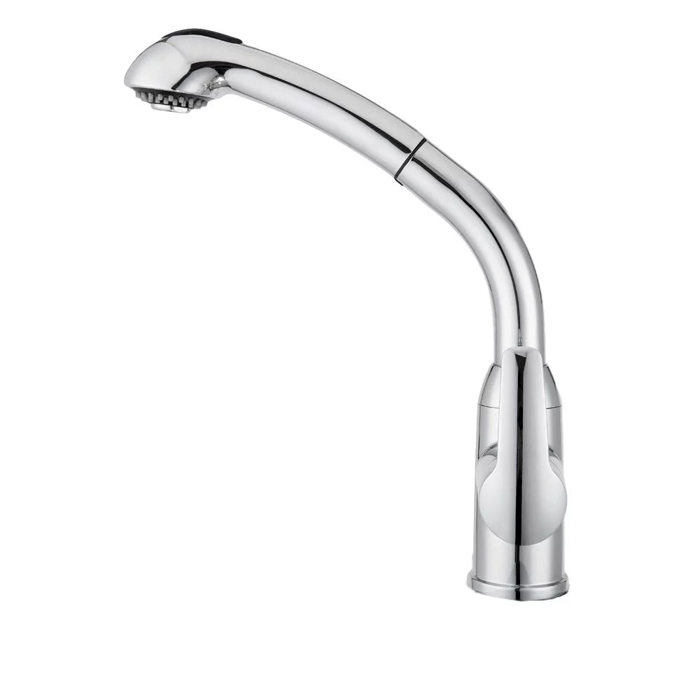 Chrome Single Hole Pull-Out Kitchen Faucet H3452