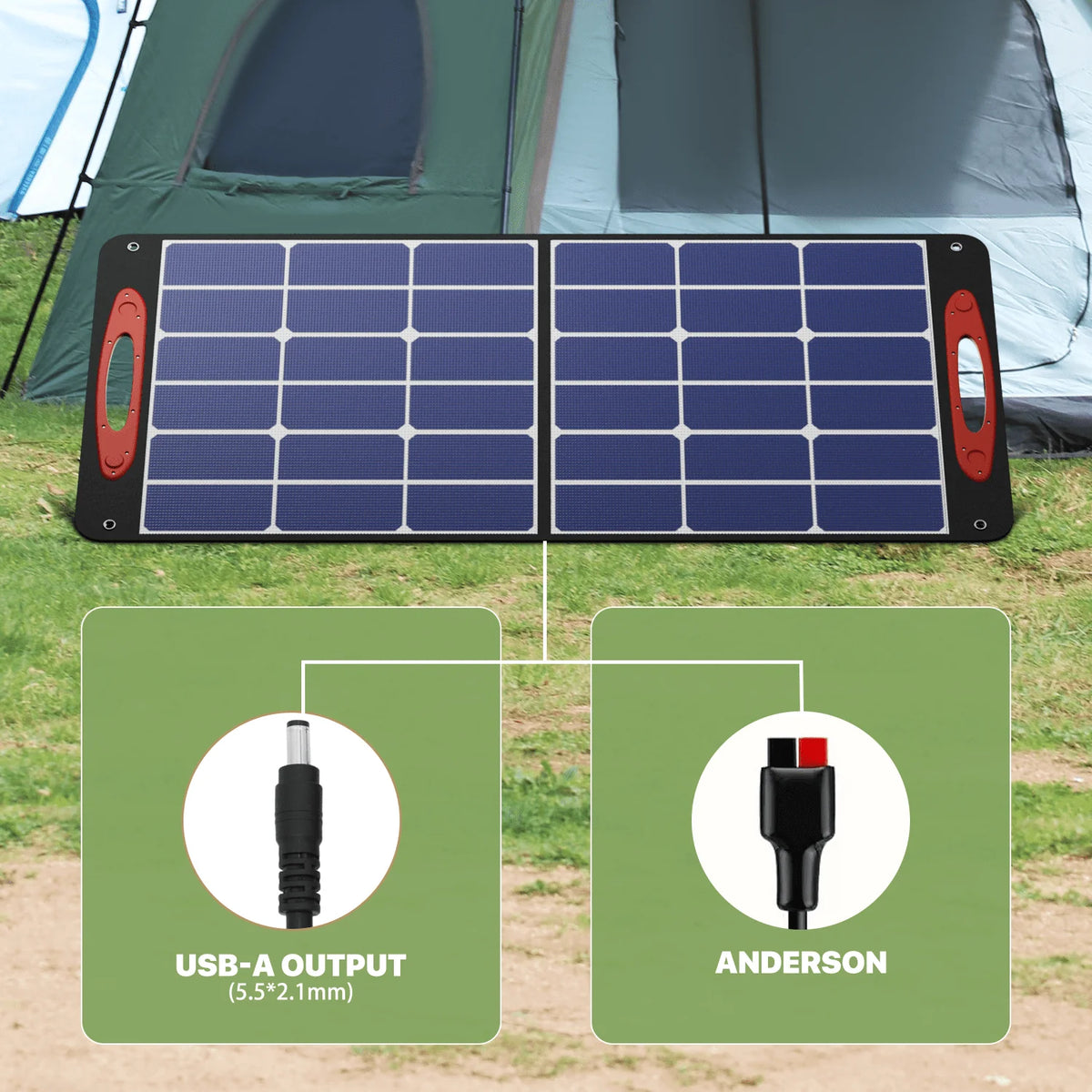 300W Portable Power Station with 100W Foldable Solar Panel, Black X620268