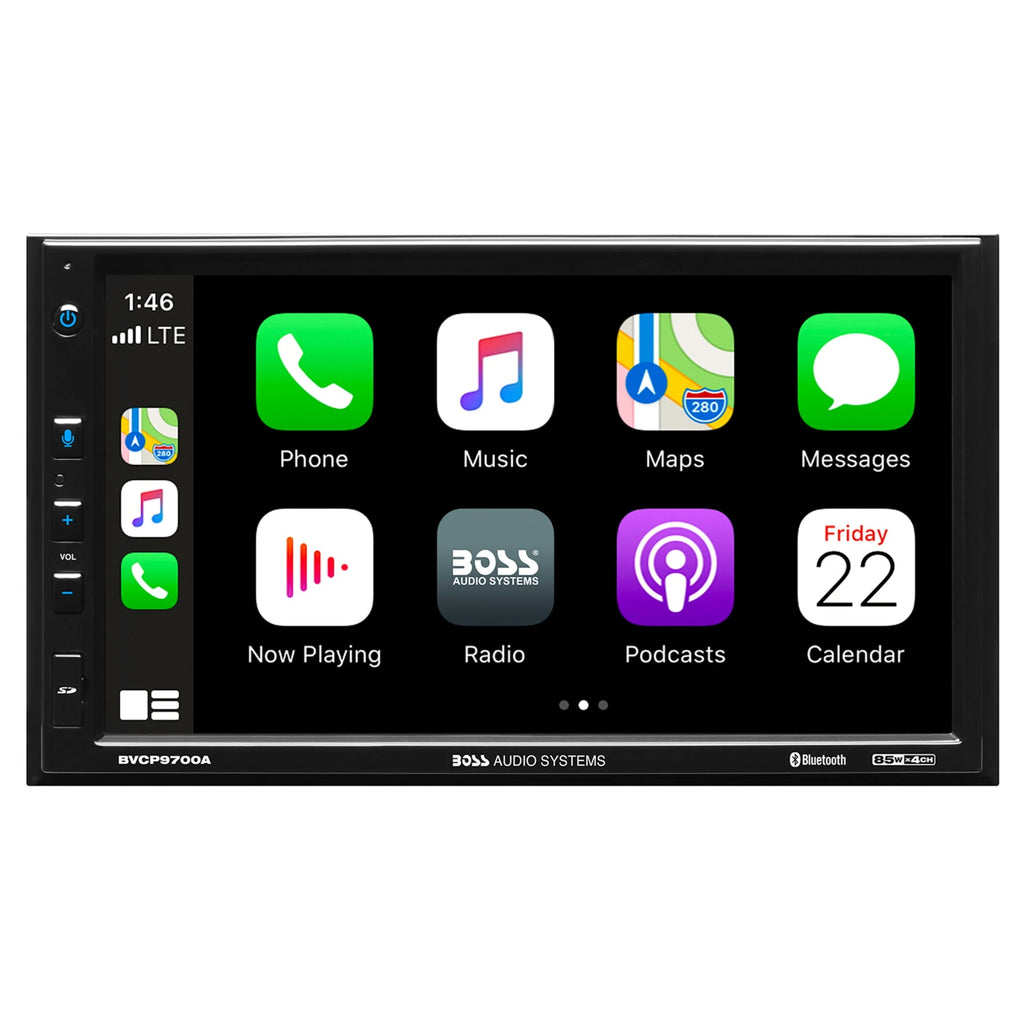 Double Din 7 Inch Touchscreen Car Stereo with Apple CarPlay Android Auto Bluetooth N77994