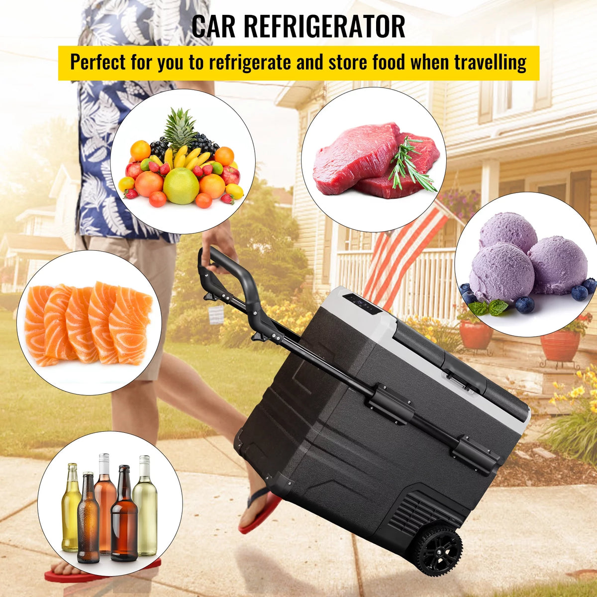 12 Volt 48Qt Dual Zone Car Refrigerator S684