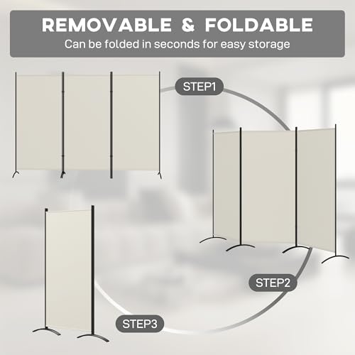 6 Ft Tall Folding Room Divider Z52236