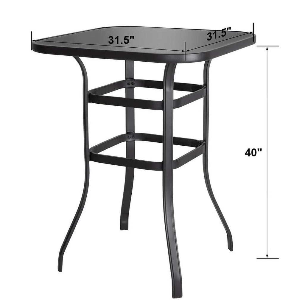 3 Pc Brown Outdoor Bar Height Swivel Bistro Set B663770